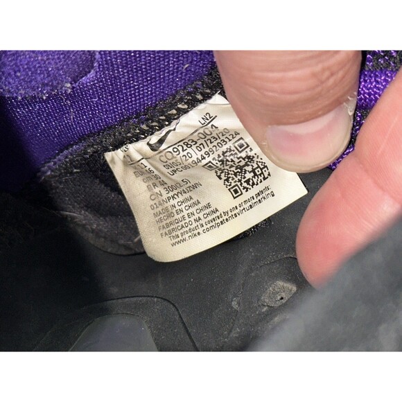 Men\'s Nike LeBron 18 Lakers Size 12 Black/Court Purple/White CQ9823-004 main image 7